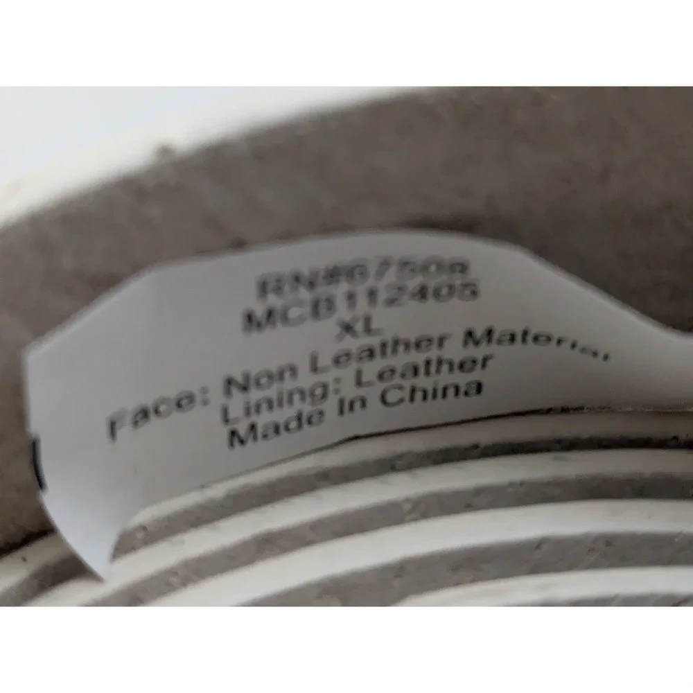 On 34th Sculpted Buckle Panel Belt Womens‎ Size X-Large White NWT $48